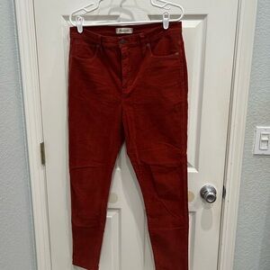Madewell Rust Corduroy Pants